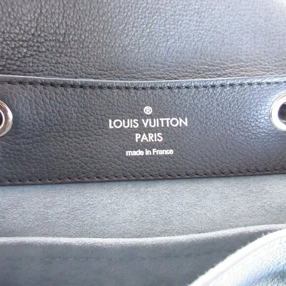 Auth LOUIS VUITTON Lockme Backpack blue-black leather - Picture 11 of 12